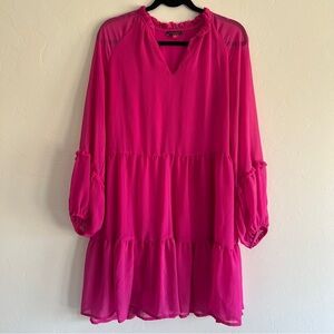 Vince Camuto Pink Long Sleeve Dress - L